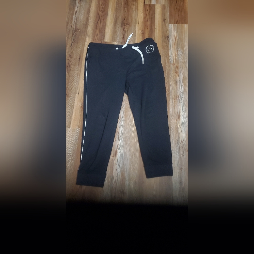 Armani Exchange Men's hooded track suit navy/white L